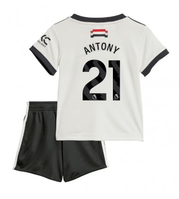 Manchester United Antony #21 Tercera Equipación Niños 2024-25 Manga Corta (+ Pantalones cortos)